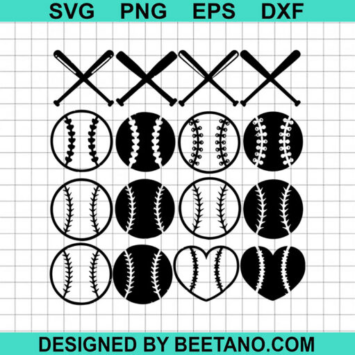 Valentine baseball xoxo SVG