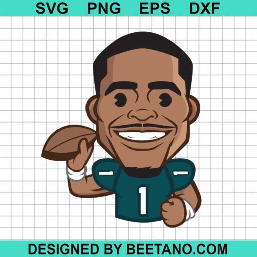 Jalen Hurts SVG, Chibi Jalen Hurts SVG, Philadelphia Eagles SVG, Super ...