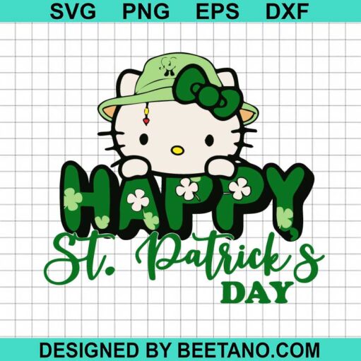 Hello Kitty Happy St Patricks Day SVG