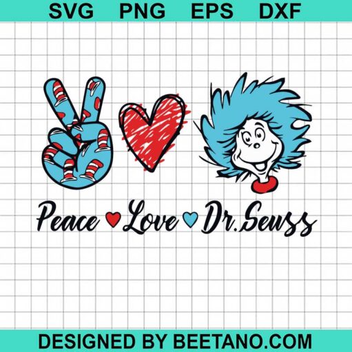 Peace love Dr seuss SVG