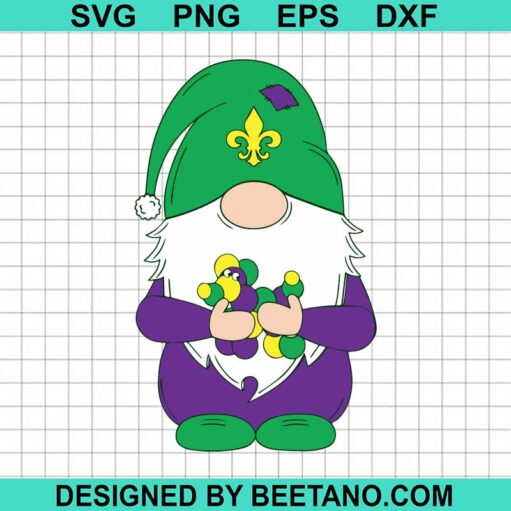 Mardi Gras Gnome SVG
