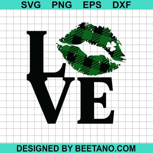 Buffalo Plaid Patrick's Lips SVG