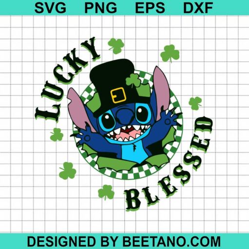 Stitch Happy St Patricks Day SVG