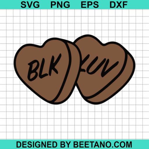Black Love Candy Heart Svg