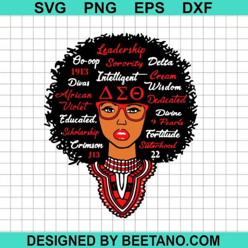 Black Woman Delta Sigma Svg
