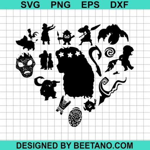 Moana Heart Characters Svg
