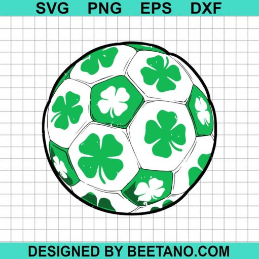 Soccer Ball Shamrock Svg