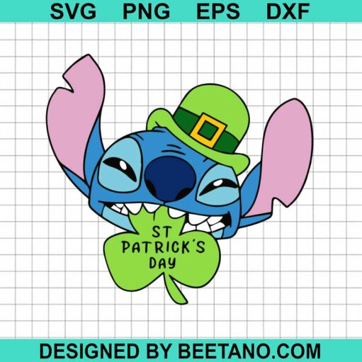 Stitch Happy St Patricks Day SVG