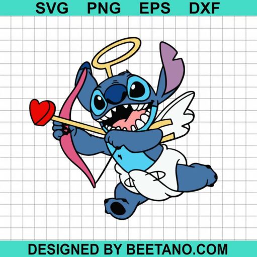 Stitch Cupid Svg