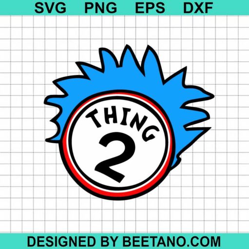 Thing 2 Dr Seuss Svg