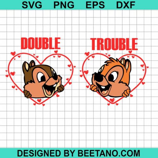 Chip And Dale Happy Valentine's SVG