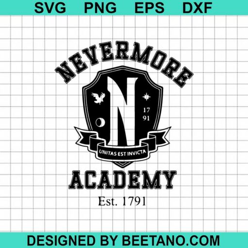 Nevermore Academy SVG, Wednesday Addams SVG, Nevermore Academy Logo SVG