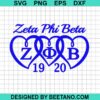 Zeta Phi Beta Heart Svg