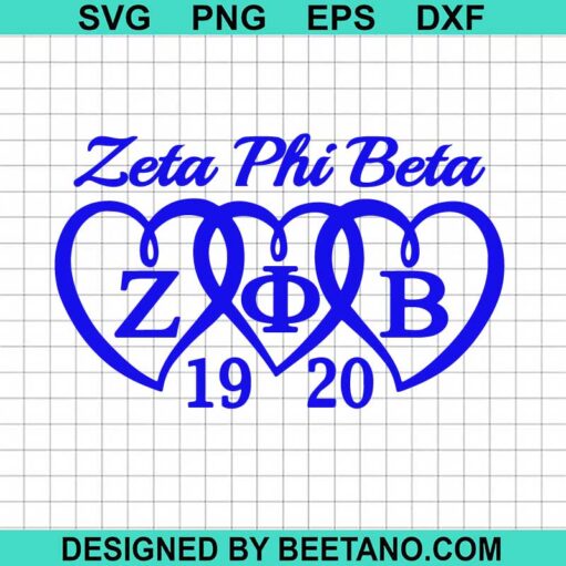 Zeta Phi Beta Heart SVG, Zeta Phi Beta Sorority SVG, Zeta Phi Beta 1920 SVG