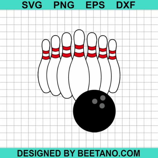 Bowling Ball And Pins Svg
