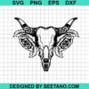 Floral Cow Skull Svg