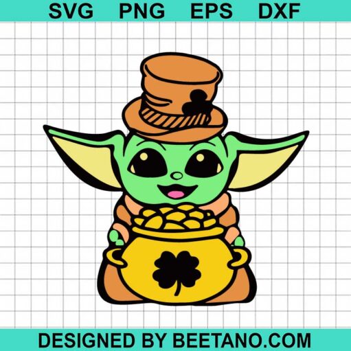 Baby Yoda Pot Of Gold SVG