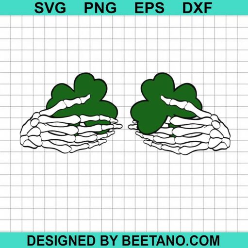 Skeleton Shamrock Boobs Svg