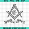Freemason Faith Hope Charity Svg
