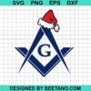 Freemason Logo With Santa Hat Svg