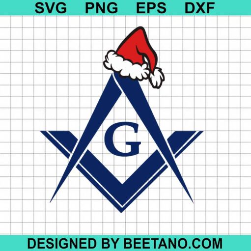 Freemason Logo With Santa Hat SVG