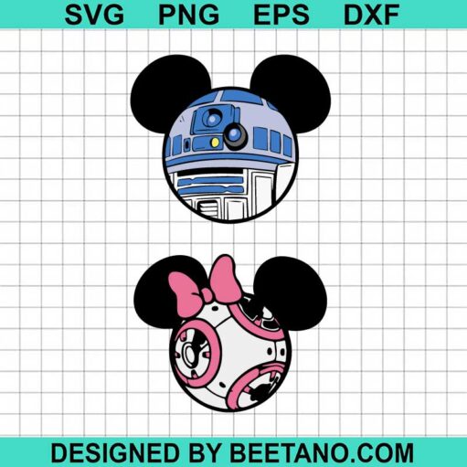 Mickey Minnie Star Wars Bb8 Svg