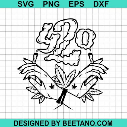 Hands Smoking Joint Weed Svg
