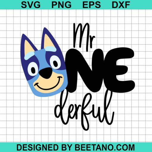 Bluey Mr Onederful Svg