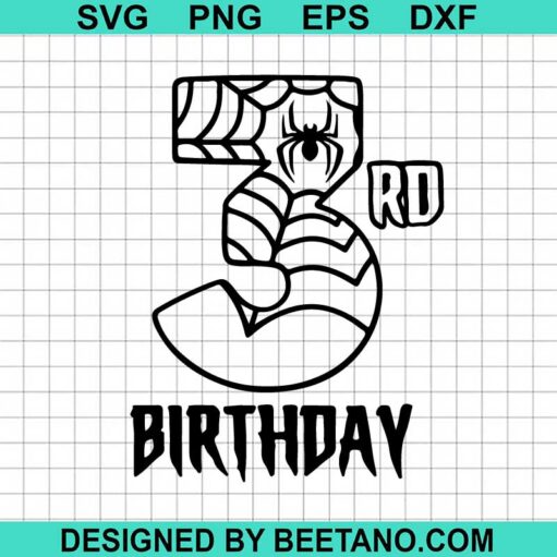 Spiderman 3Rd Birthday Svg