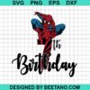 Spiderman Happy Birthday Svg
