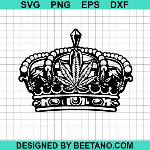 Royal Weed Crown Svg