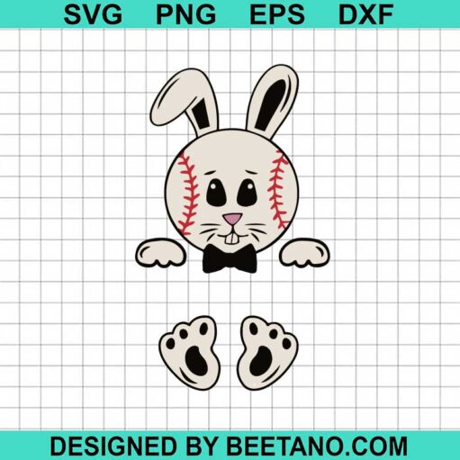 Baseball Bunny Svg
