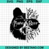 Mama Bear Half Bear Half Flower Svg