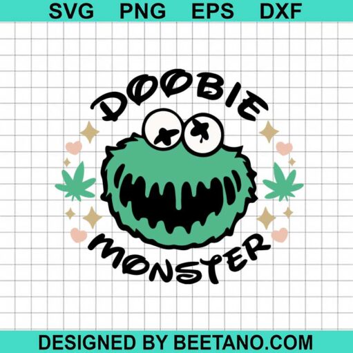 Doodle Monster Weed Svg