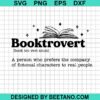 Booktrovert Book Lover Svg