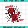 Spiderman Happy Birthday Boy Svg