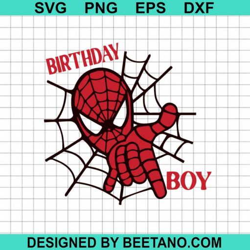Spiderman Happy Birthday Boy Svg