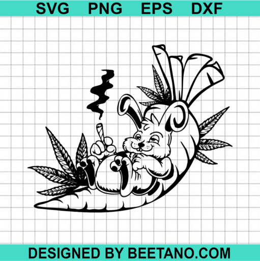Bunny Smoking Weed SVG, Rabbit Smoking Cannabis SVG, Weed SVG, Funny
