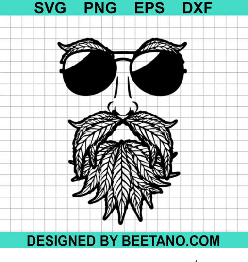 Marijuana Beard Dad Svg