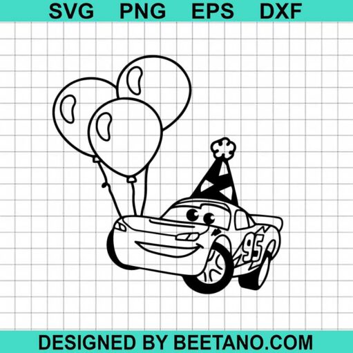 Mcqueen Lightning Car Birthday Svg