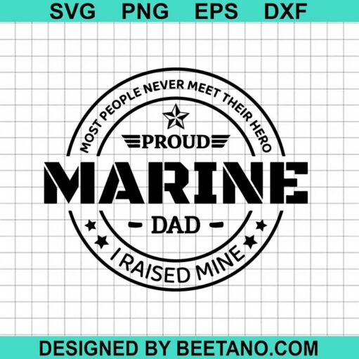 Proud Marine Dad Svg