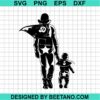Superhero Dad And Son Svg