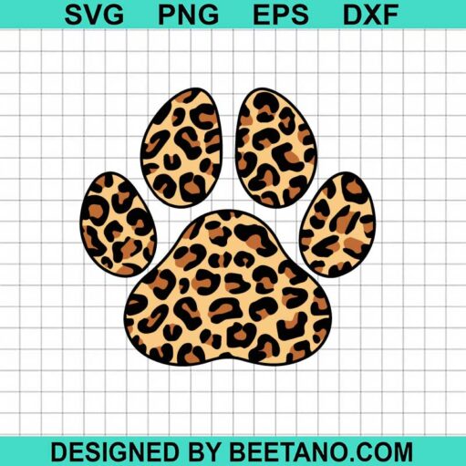 Leopard Dog Paw Svg