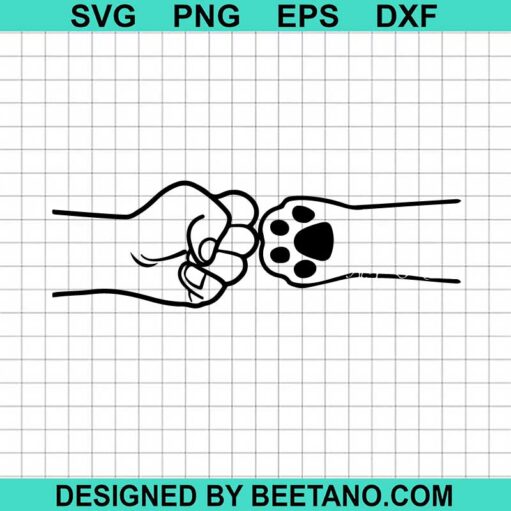 Fist Bump With Dog Svg