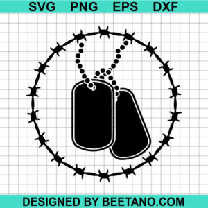 Military Dog Tag Svg