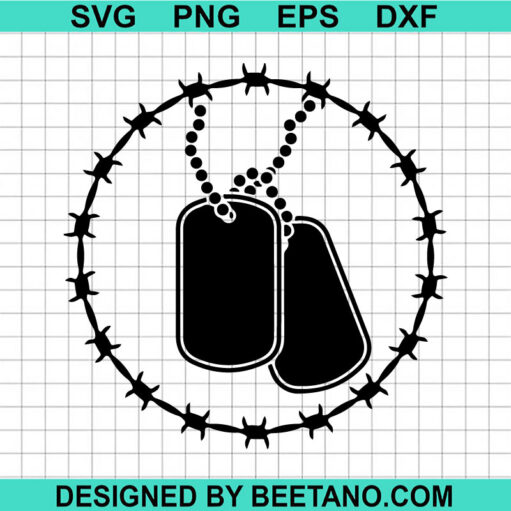 Military Dog Tag SVG