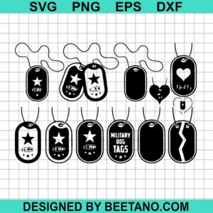 Military Dog Tag Svg