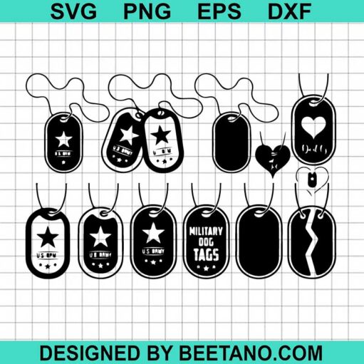 Military Dog Tag Svg