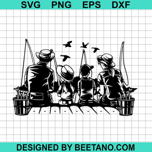 Family Fishing SVG