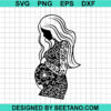Floral Pregnant Mom Svg